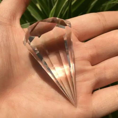 12Sided Natural Clear Single-ended Terminated Vogel Inspired Crystal Wand