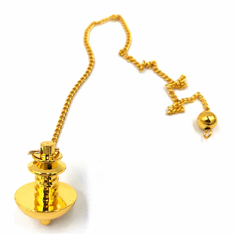 Ya.x Pendulums for Dowsing Wicca Balancing Pointed Cone Pendant Brass Pendulo Divinacion Healing Universal Reiki Charms