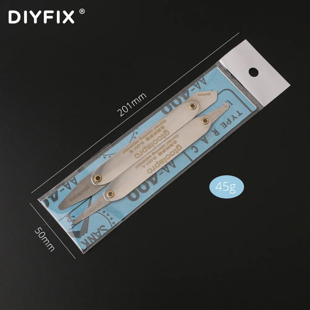 DIYFIX 2 In 1สแตนเลสสตีล Pry การ์ด Ultra บางโทรศัพท์มือถือแท็บเล็ตเปิดโค้งแยกถอดชิ้นส่วนซ่อมเครื่องมือ