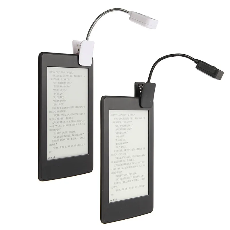 1pcs DC 6V Electronic For Notebook Reading Light LED Book Light Table Lamp Desk Lamp Mini Flexible Clip On Book White Black