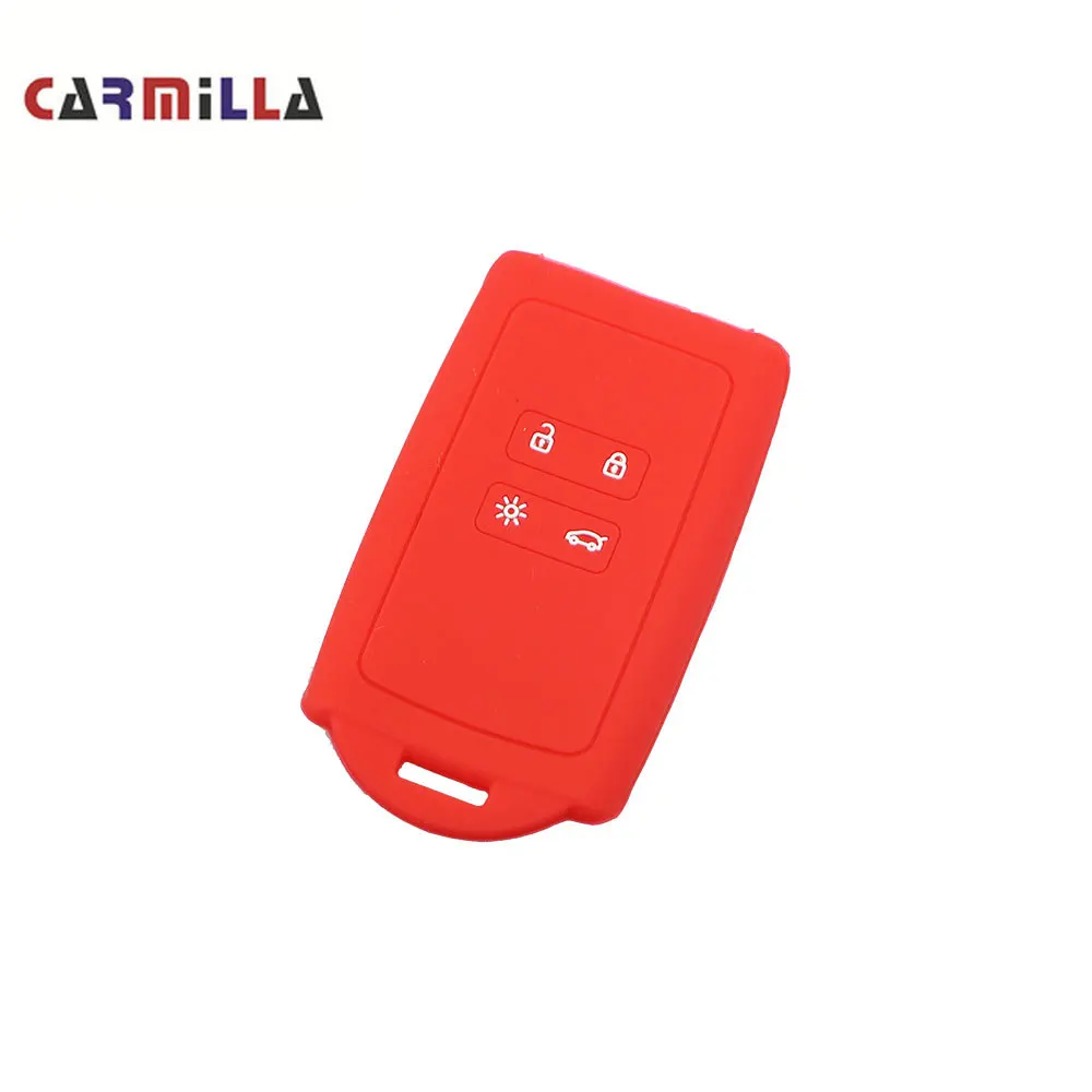 Carmilla Silicone Car Key Case Bag Cover for Renault KOLEOS Kadjar Espace 2016-2020 for Samsung QM5 Accessories