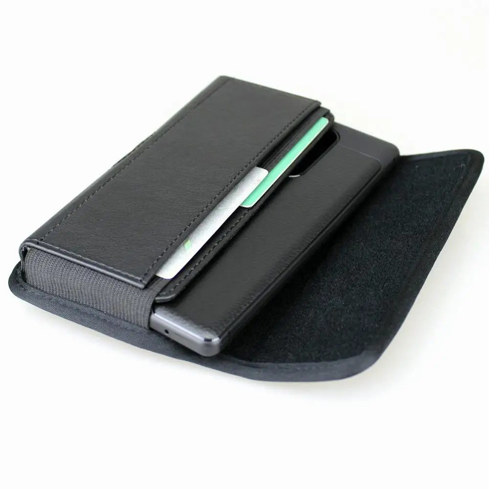 aubaddy Horizontal Nylon Cell Phone Pouch Holster Case with Belt Clip for Samsung Galaxy S23 S22 S21 Ultra