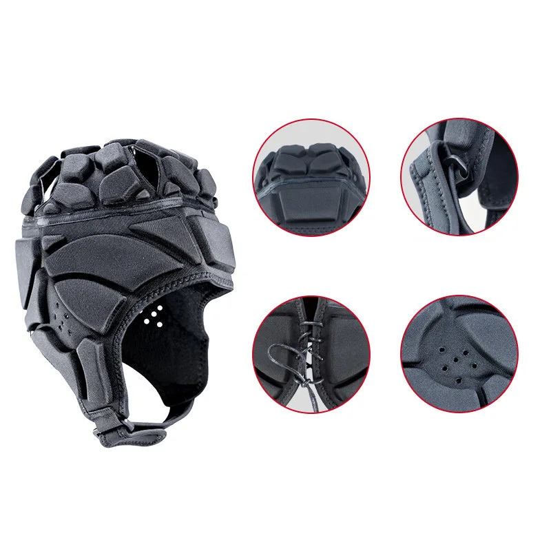 

7v7 Flag Football Soccer Goalie Head Protector Helmet Rugby Headguard Headgear Padded Profession Goalkeeper Anti-Collision Cap