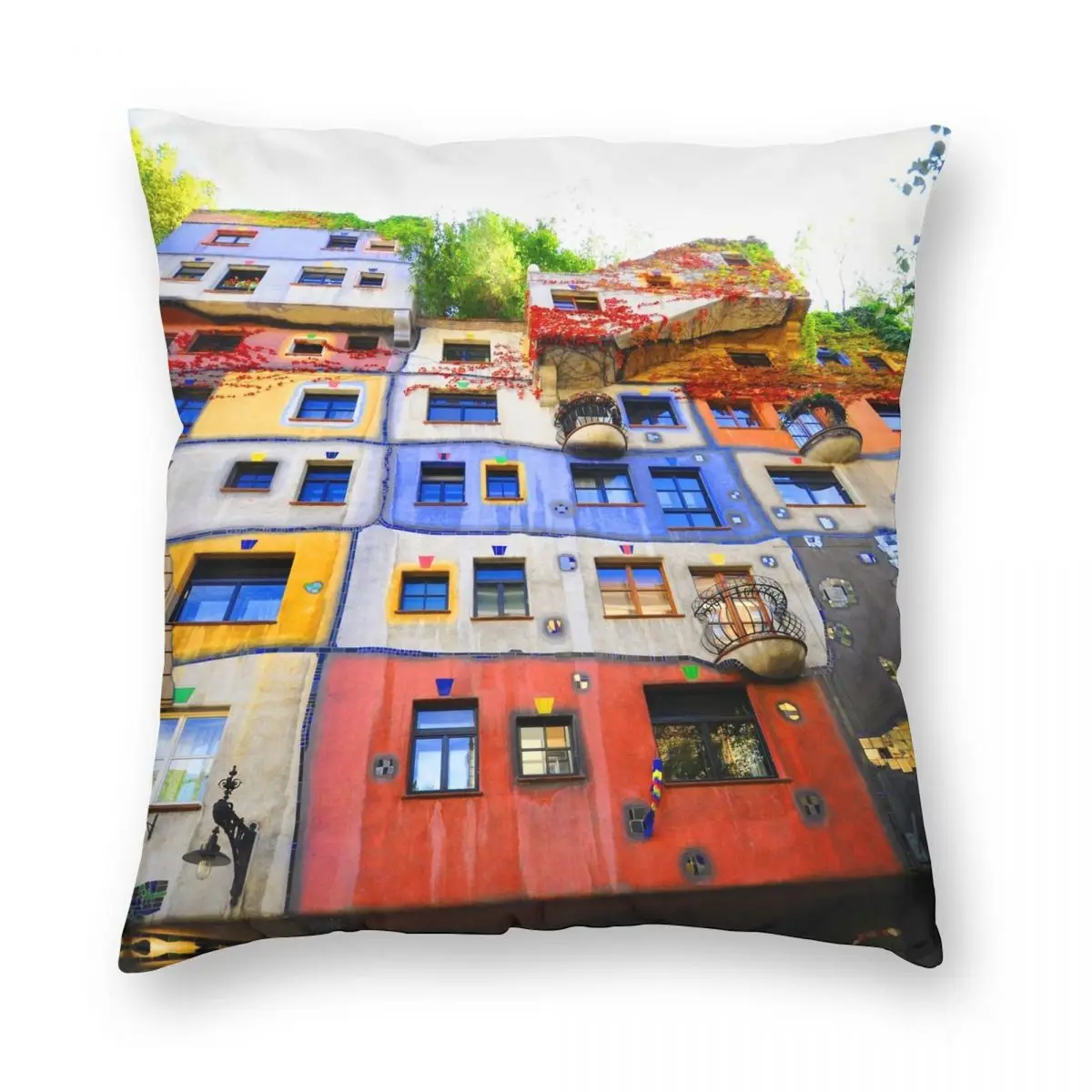 Hundertwasser Kissenbezug Polyester Leinen Samt Gedruckt Zip Decor Werfen Kissen Fall Auto Kissen Abdeckung Großhandel