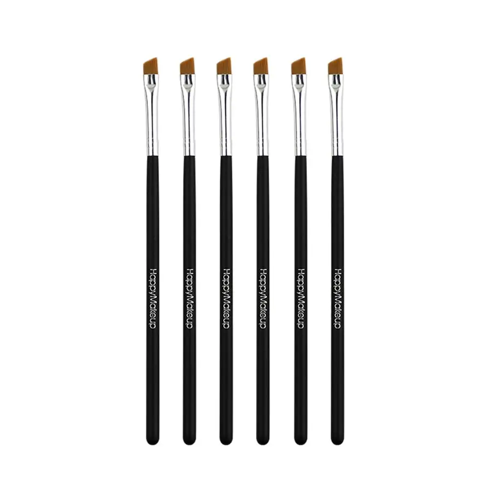 5/1pcs Professional Bevel Eyebrow Brush Black Angled Brush High Quality Eyebrow Makeup Brush Acrylic Rhinestone Eye Brush