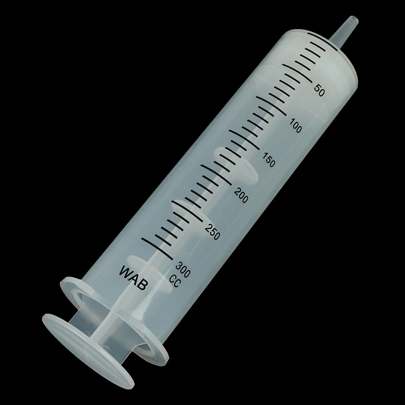 100/300ML Transparent Plastic Syringe Large Capacity Syringe Reusable Sterile Measuring Injection Syringe Nutrient Hydroponics