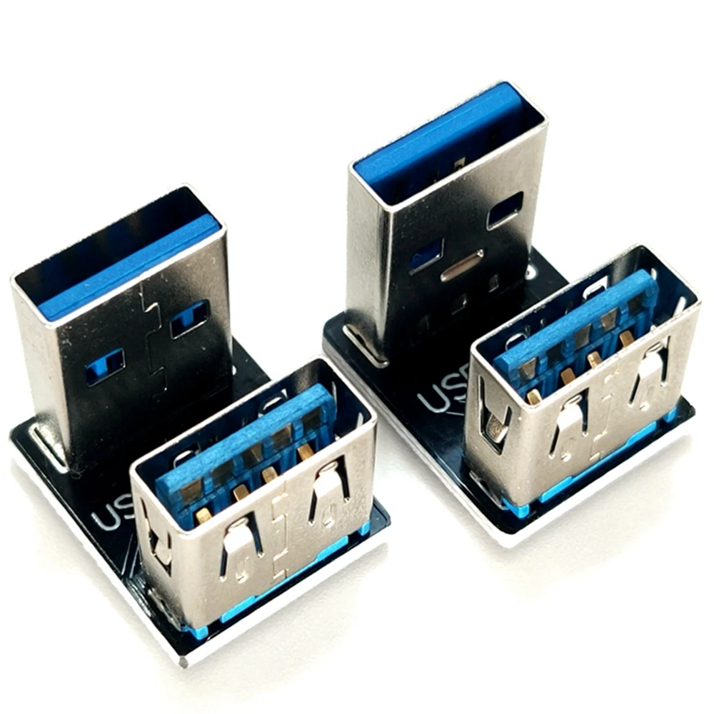 Conector USB 3,0 180 270 grados, adaptador USB A macho A tipo A hembra, Cable de 90 grados, convertidor de extensión en U