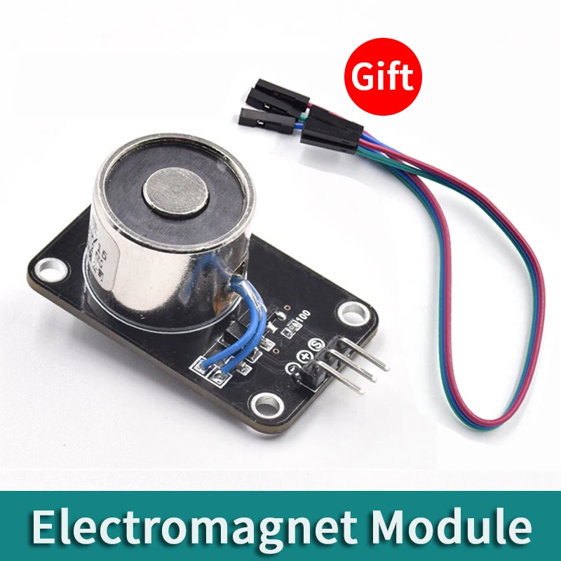 Electric Magnet P20/15 Solenoid Sucker Electromagnet Module Anti-reverse Plug Interface Compatible with Arduino