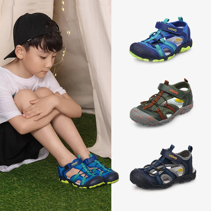 UOVO Brand 2021 new fashion child little boys Mixed Color sandals summer kids Sport beach shoe Rubber 3 4 5 6 7 8 9 10 year old