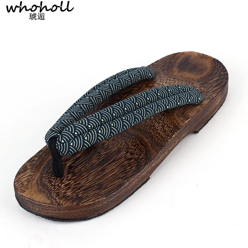 WHOHOLL Geta Anime Cosplay disfraces, sandalias japonesas Geta, zapatos planos de madera, zuecos, chanclas, verano, hombre