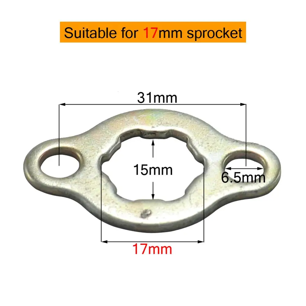 Front Engine 17mm 20mm Teeth Chain Sprocket Retainer Plate Locker Gasket Screw for 420# 428# Sprocket