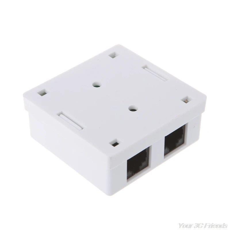 RJ45 Junction Box CAT5e Netwerk Connector 2 Port Desktop Verlengkabel Doos J18 21 Dropshipping