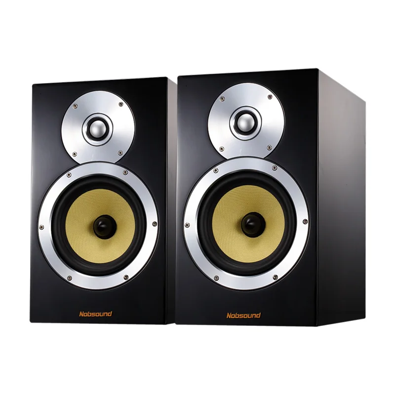 KYYSLB 120W 4 Ohm DM5 Wooden Amplifier Speaker Bullet Bass Bookshelf Speaker Preposition Monitor HIFI Passive Fever Speaker