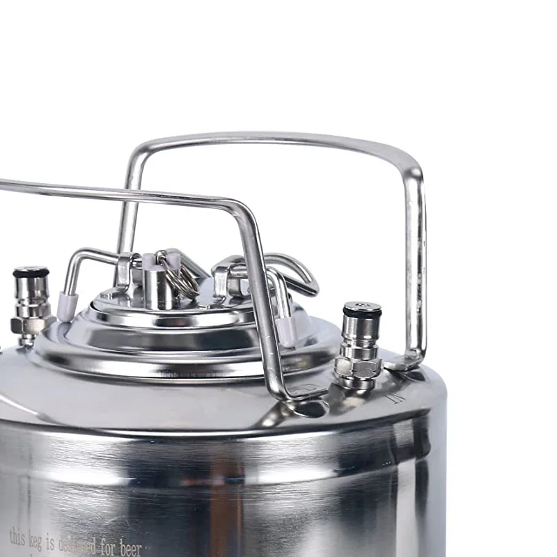 Nice Look Brand New Beer Keg, 304 Stainless Steel,  Ball Lock Cornelius style Keg , Lid with Pressure Relief Valve