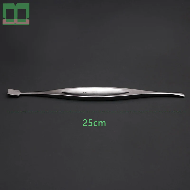 Bone knife stainless steel 25cm double-end medical stripper surgical operating instrument flat handle