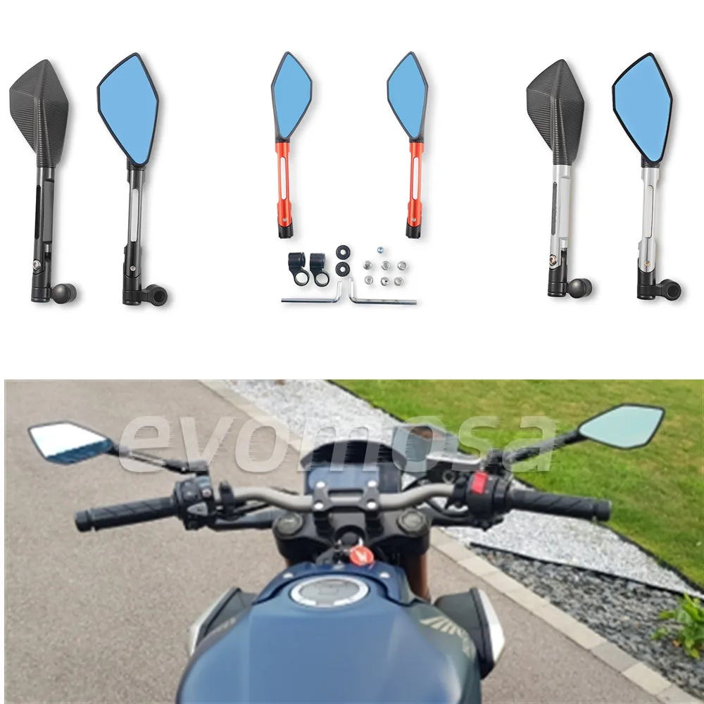 Motorcycle CNC Aluminum Rear View Rearview Mirrors Side Mirror For YAMAHA MT07 MT09 MT-07 For Kawasaki Z900 Z900RS Z800 Z1000