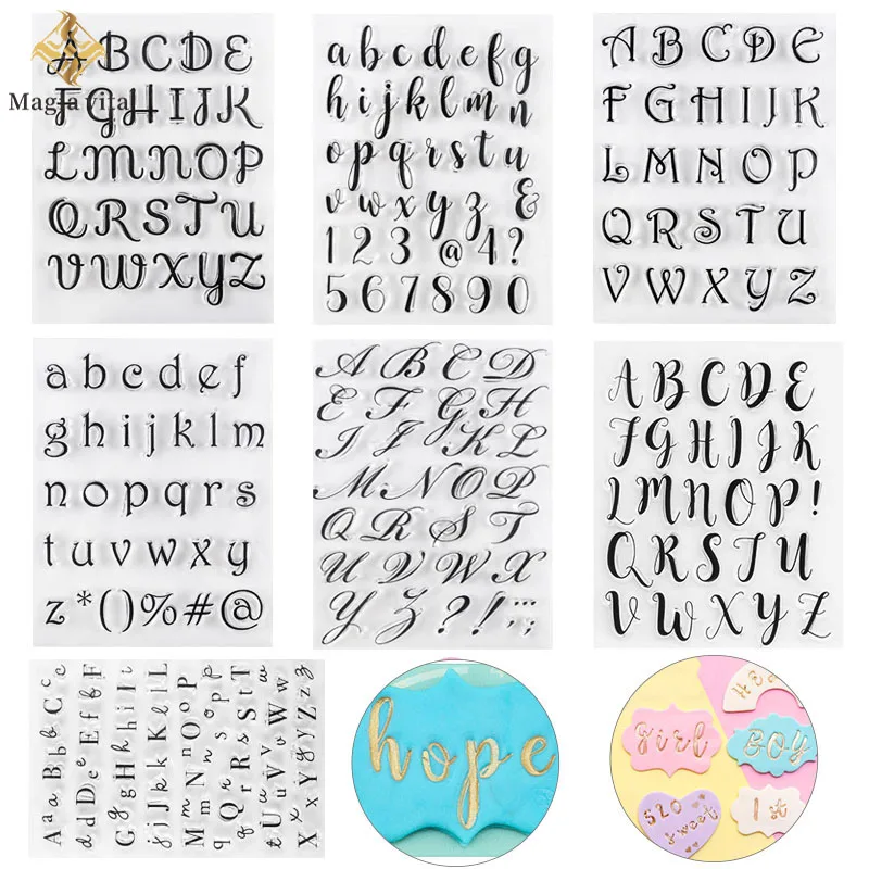 DIY Fondant Embossing Sweet Stamp Letters Cake Decorating Tools Cutter Cookie Silicone Mold Alphabet Pastry Accessories Shape