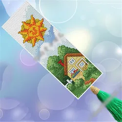 046 DIY Craft Stich Cross Stitch Bookmark Christmas Plastic Fabric Needlework Embroidery Crafts Counted Cross-Stitching Kit