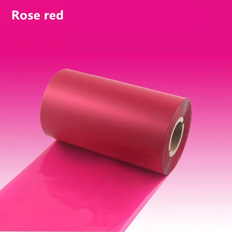 50 60 70 80 90 100 100mm *300m Yellow Purple Rose red DK Green Color Wax Ribbon Thermal Transfer Ribbon for Label Printer