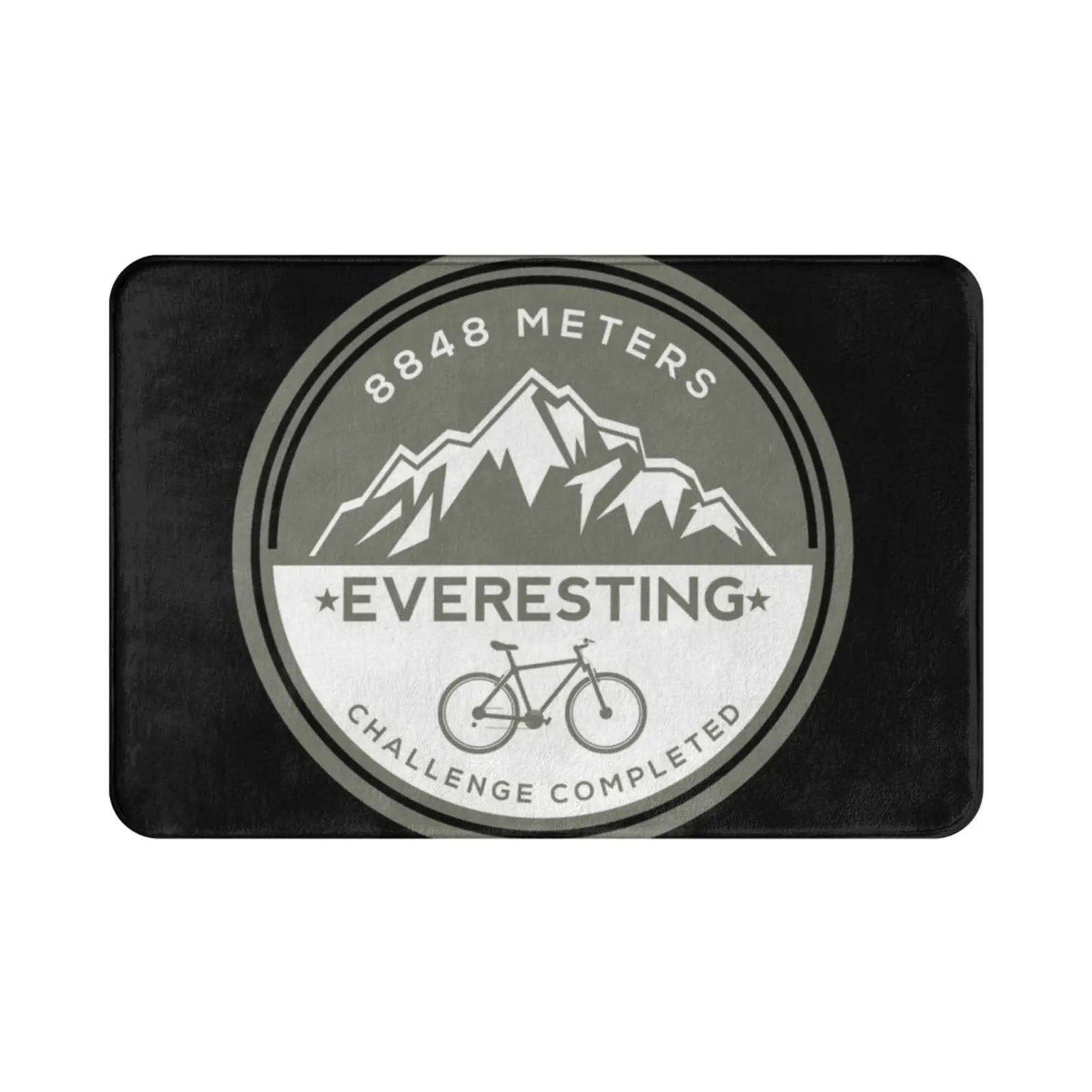 Everesting Challenge Completed Carpet Mat Rug Cushion Soft Everesting Bicycle Art Cycling Cycling Art For Cyclists