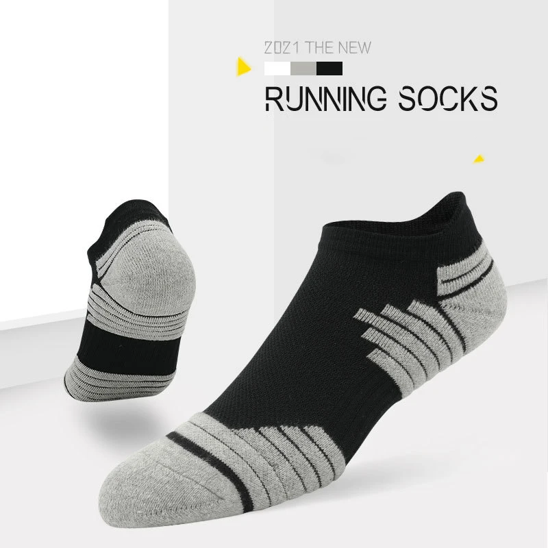 Men Sports Socks Outdoor Cycling Socks Badminton Jogging Tennis Towel Bottom Socks Sweat-Absorbent And Breathable Socks