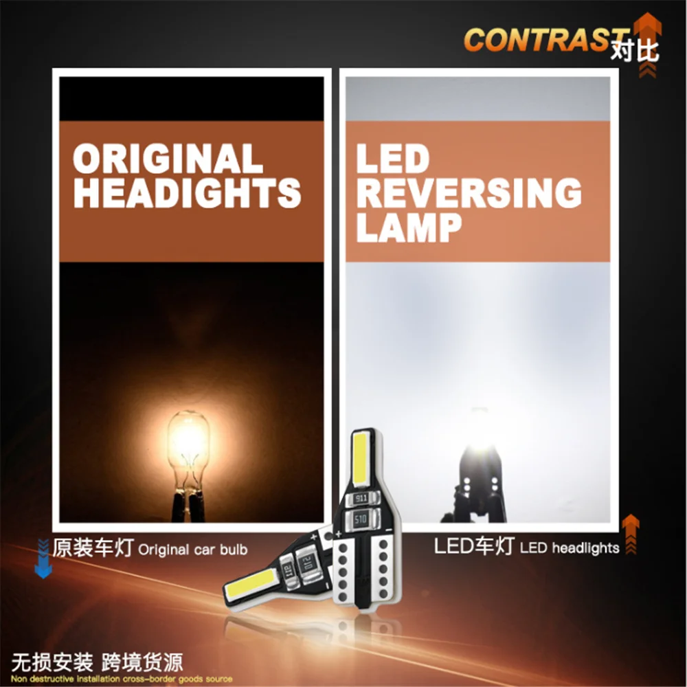 10Pcs T10 Led Canbus W5W Interior Light For Mercedes Benz A180 A200 A260 W203 W210 W211 AMG W204 C E S CLS CLK CLA