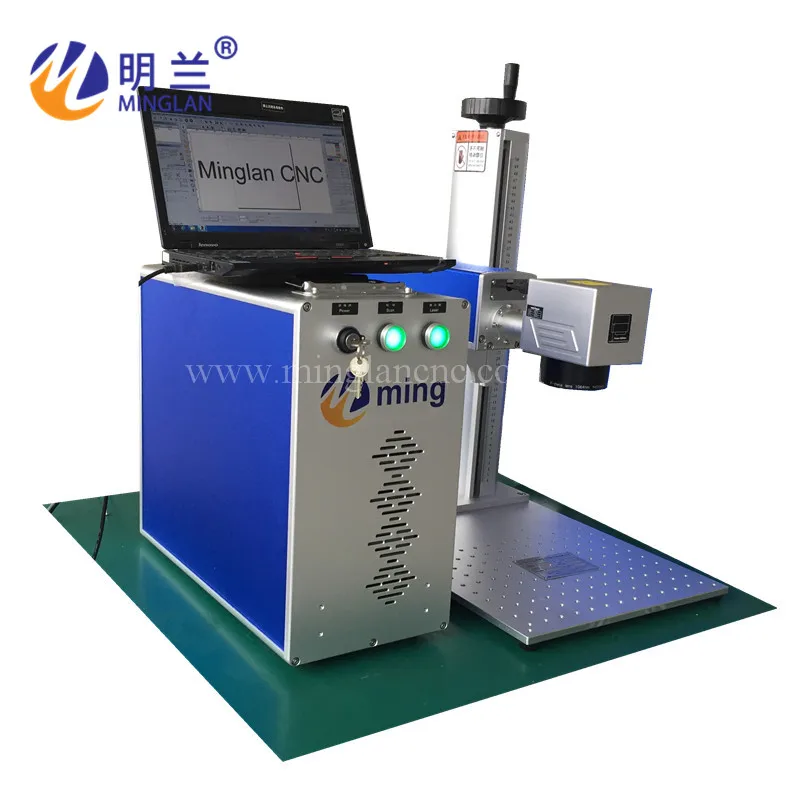 Big Power Raycus/MAX/JPT Laser Source 20W 30W 50W MINGLAN Fiber Laser Marking Machine