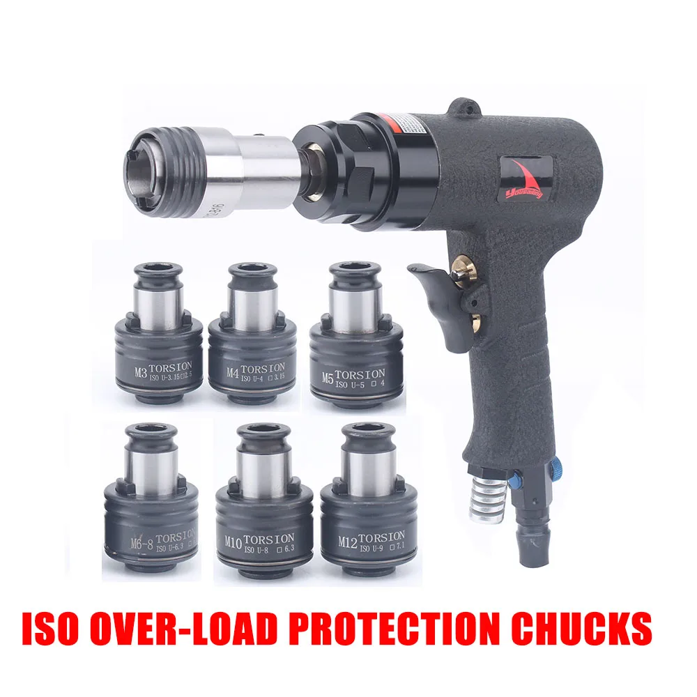 YOUSAILING M3-M12 ISO Over-Load Protection CHUCKS Tapping Machines Pneumatic Drill Tapper For Threading Common Iron