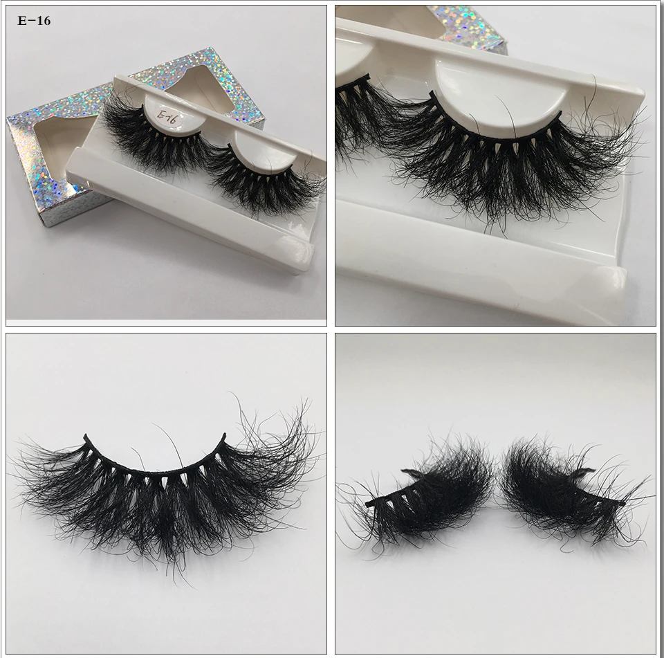Neue nasse flauschige Nerz Wimpern mit Spikes Make-up Anbieter 16mm 18mm 25mm Volumen lang natürlichen Look Nerz Wimpern Großhandel – Detail 34