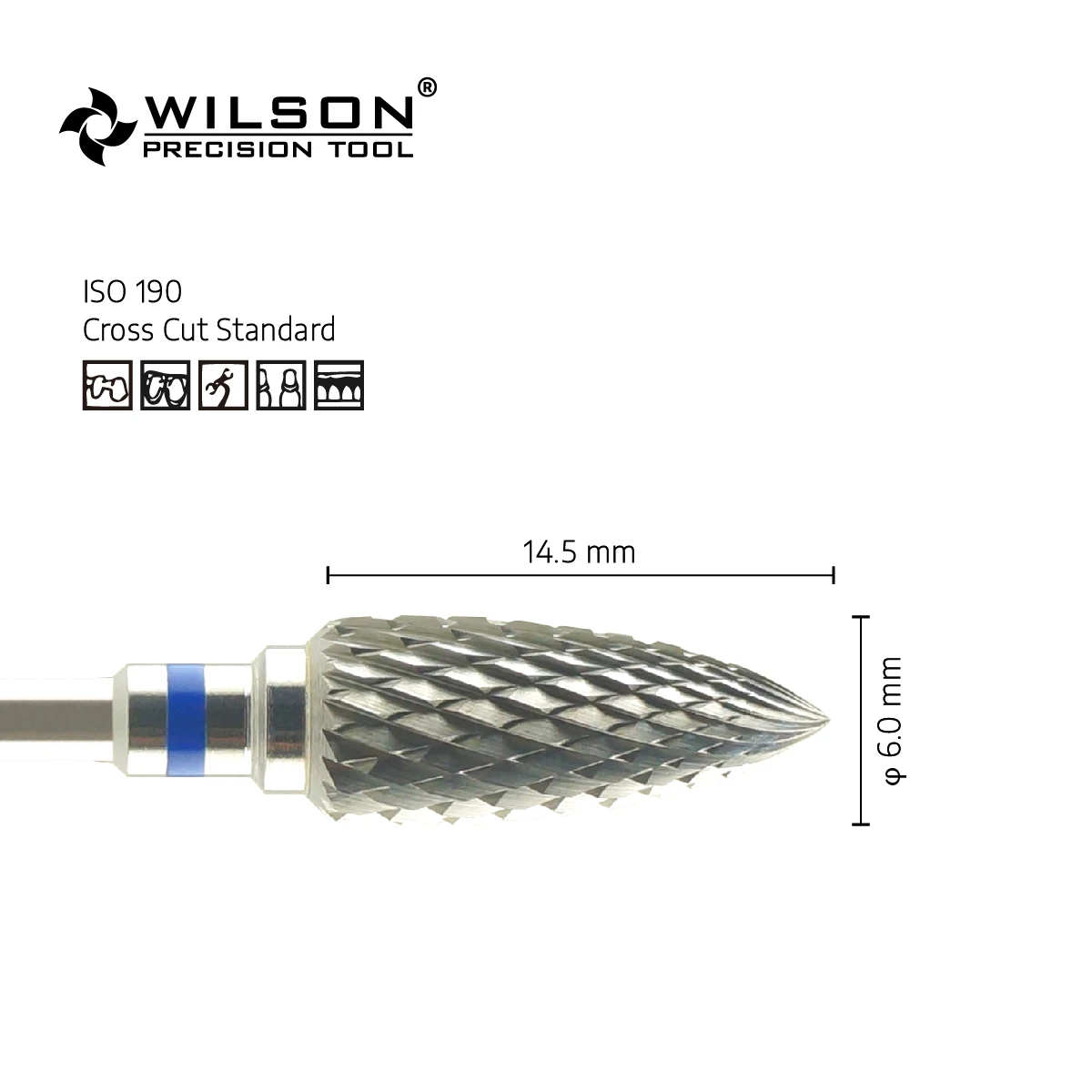 WilsonDental 5000360 Tungsten Carbide Dental Burs for Trimming Plaster/Acrylic/Metal