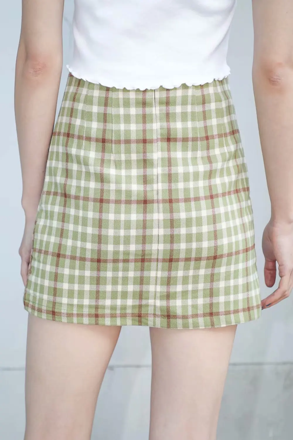 Sweet Women High Waist A-line Slim Skirt 2022 Summer Fashion Ladies High Street Vintage Skirt Female Plaid Mini Skirt