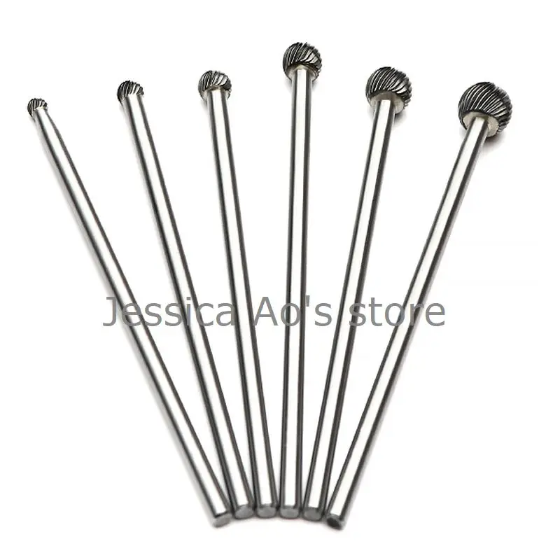 6-16mm 150/200mm Long Shank CNC Metal Milling Cutters Tungsten Steel Grinding Head Carbide Rotary File Carbide Burrs