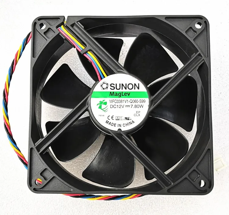 

SUNON MFC0381V1-Q060-S99 DC 12V 7.8W 120x120x38mm 4-wire Server Cooling Fan