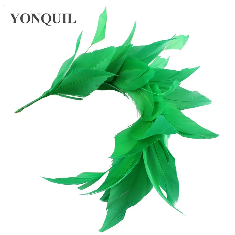 ใหม่สวยตุรกีFeatherแต่งงานCorsages Feathers CraftสำหรับHeaddress DIYหมวกFascinatorอุปกรณ์ตกแต่งความยาว 25 ซม.