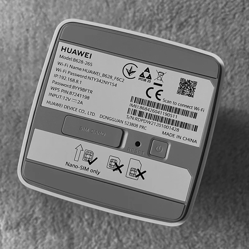 Débloquez le routeur WiFi de HUAWEI 4G avec la carte de SIM Pro 2 B628-265 la persévérance Cat12 jusqu'à 600Mbps 2.4G 5G AC1200