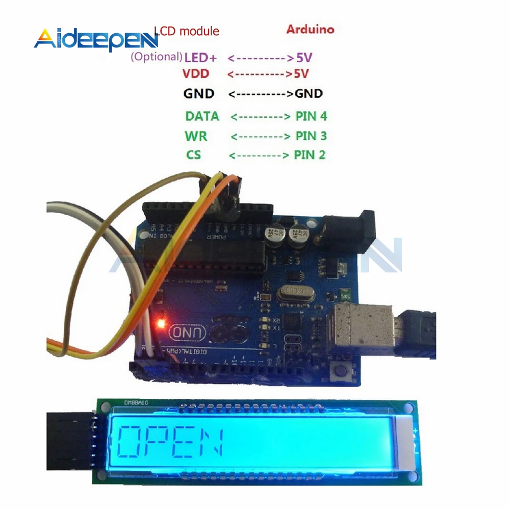 Modulo Display LCD DM8BA10 SPI modulo LED modulo 10 Bit 16 segmenti tubo segmento digitale con retroilluminazione blu TM1622 Chip