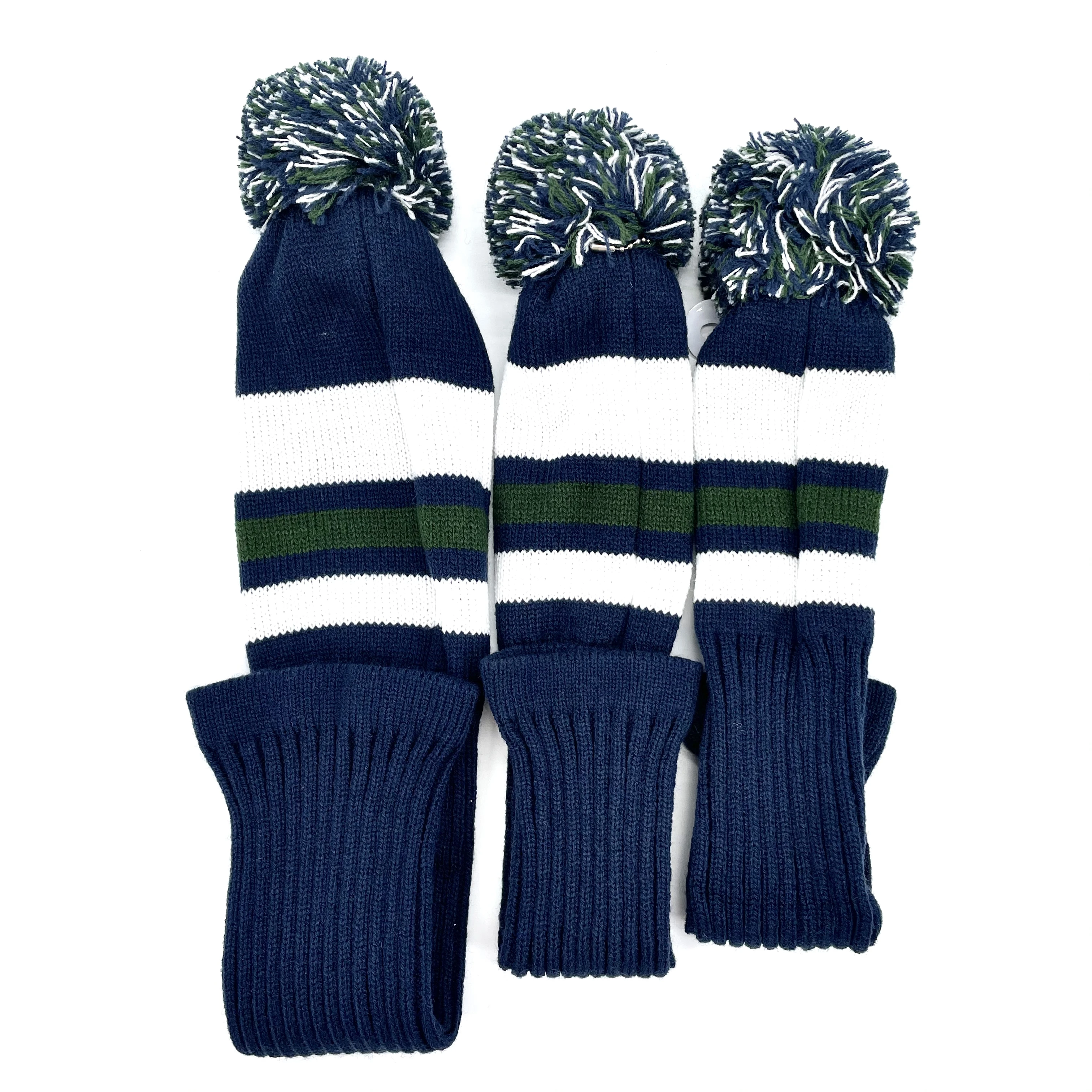 Golf simple style clubs Headcover 3 Pcs/set Knitted Hybrid UT Driver Fairway Wood 1/3/5 Wood Knitting Cover