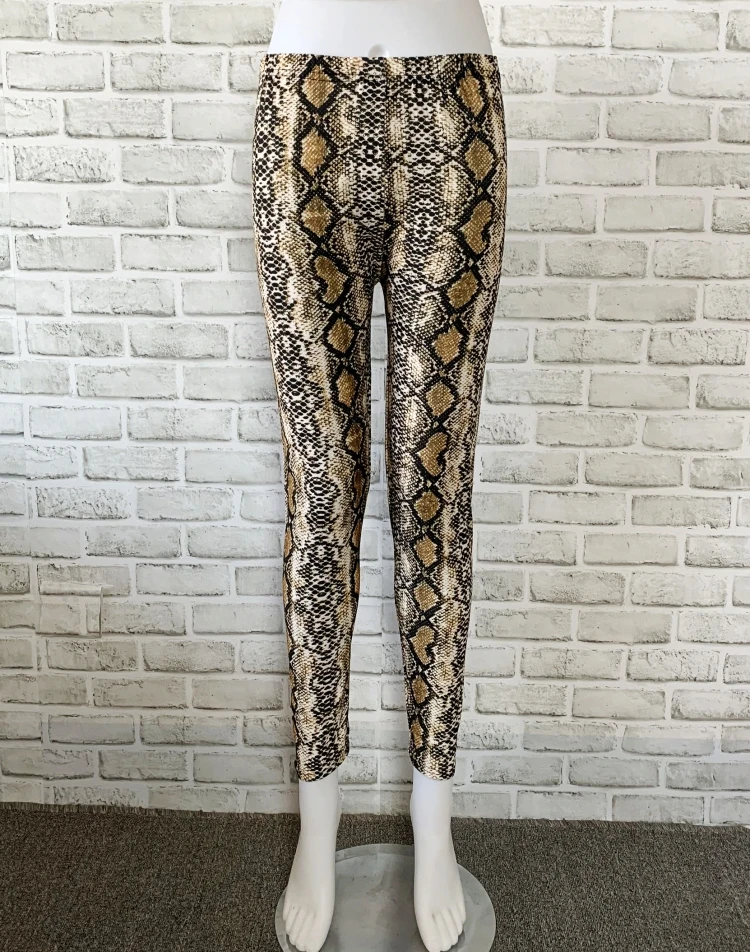 Leggings Sexy a vita alta Leggings con stampa serpente Leggings Fitness donna Skinny Active Wear pantaloni Push Up Leggings allenamento