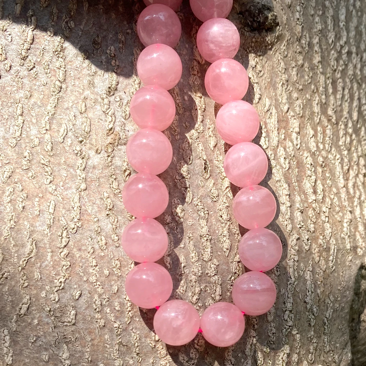 Pink Natural A+ Madagascar Rose Quartz Round Loose Stone Beads For Jewelry Making DIY Women Bracelet Necklace 6 8 10 mm 7.5 Inch