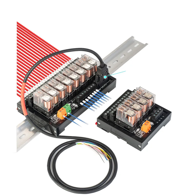 4/8/10/12/16 Way moduł przekaźnikowy płyta sterowania 12V 24V PLC przekaźnik pośredni moduł 220V NPN/PNP uniwersalny