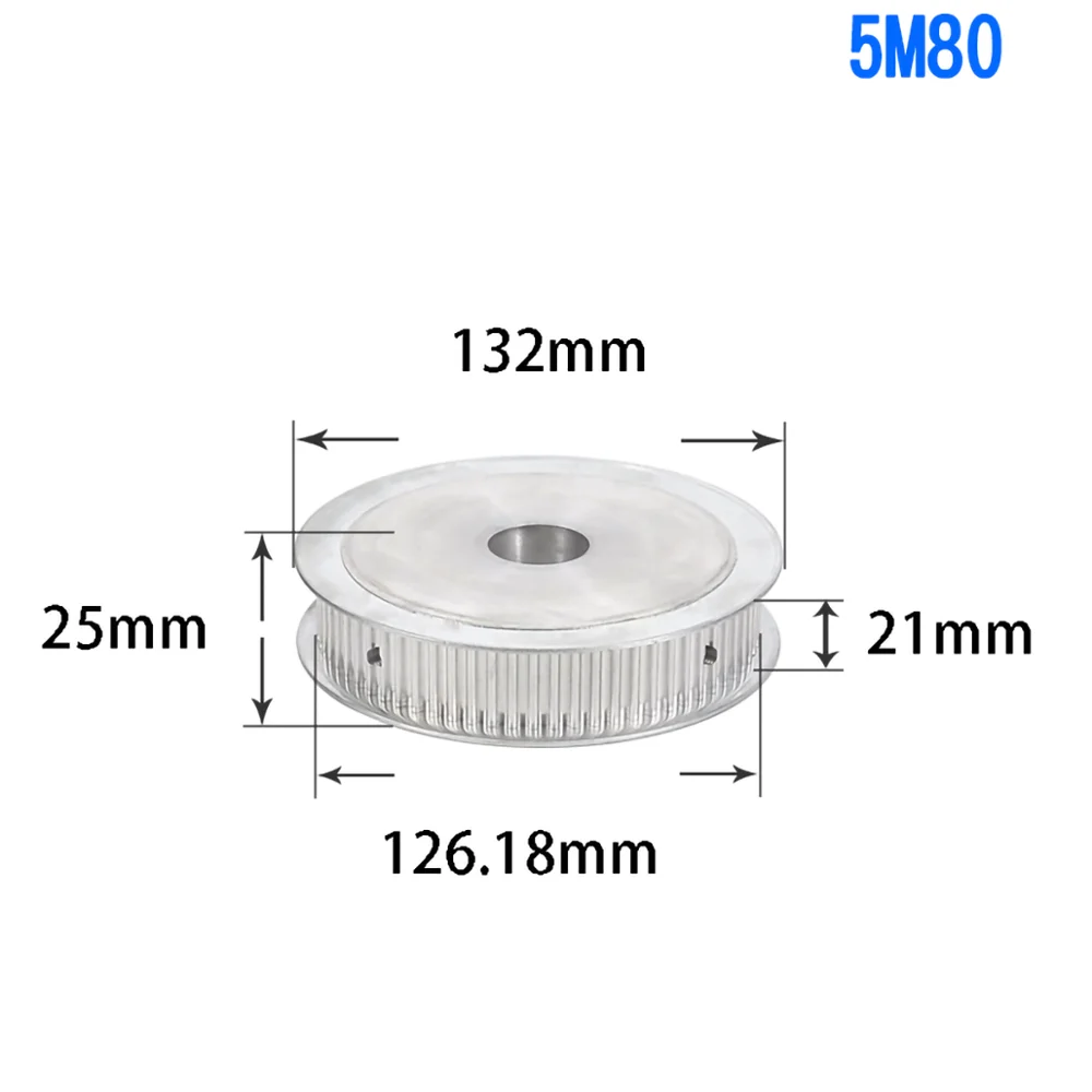 

1Pcs 5M AF Type 80-100 Teeth Timing Belt Pulley Slot Width 16mm/21mm Bore 8-25mm For 15mm/20mm Belt CNC/Step Motor