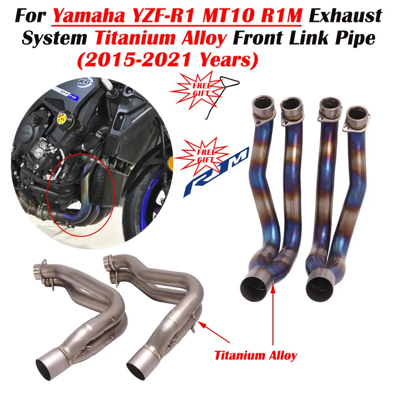 

For Yamaha YZF-R1 MT10 R1M 2015 - 2020 2021 Motorcycle Exhaust Escape Modifed Muffler System Titanium Alloy Tube Front Link pipe