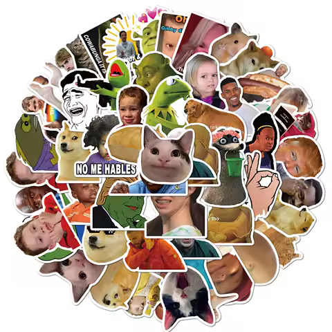 10/50pcspack Funny Meme Graffiti Flakes for Cars Motorcycles Furniture Luggage Skateboards Waterproof Toys Stickers Wholesale