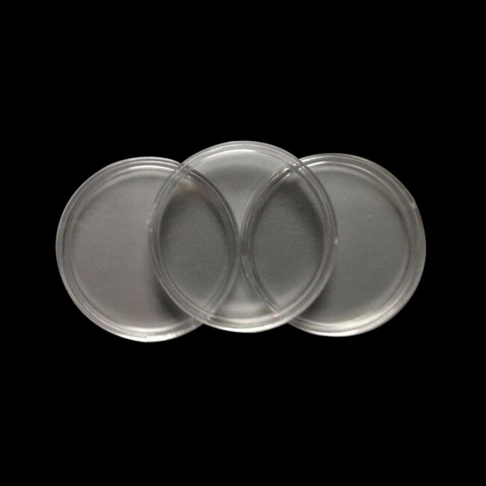 10pcs 40mm Transparent Coin Storage Capsules Round Coins Protector Coins Collection Boxes