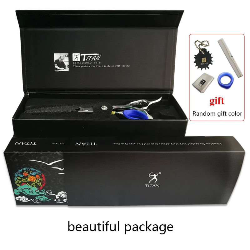 TITAN professional barber scissors 6inch cutting hair thinning set shear JP ATS314 stainless steel