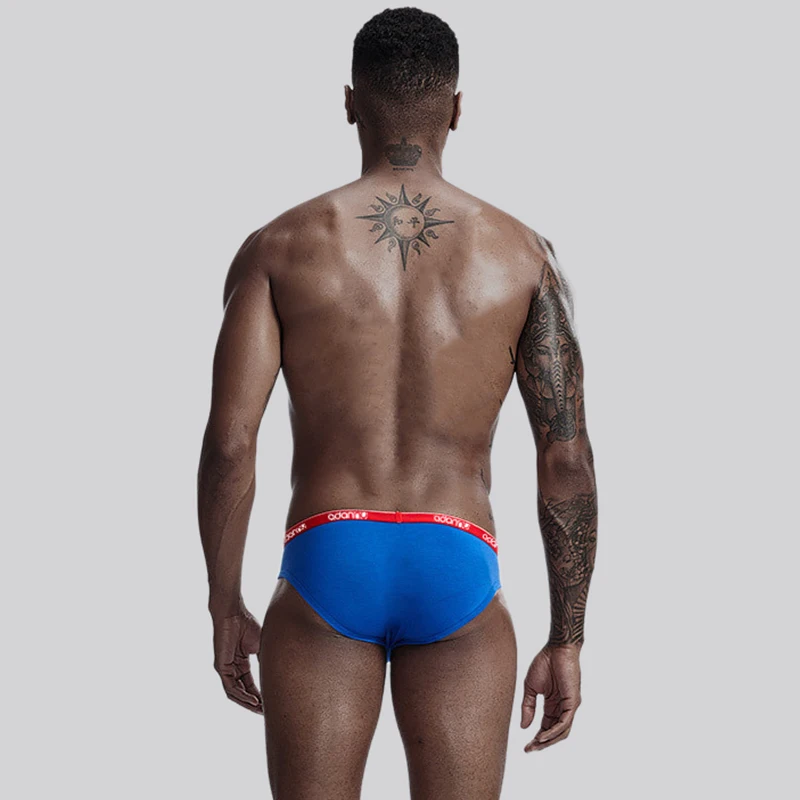 ADANNU Brand Sexy Men Underwear Men Briefs Cotton Male Panties Cueca Tanga Breathable U Pouch Sexy Briefs Bikini 5 Color