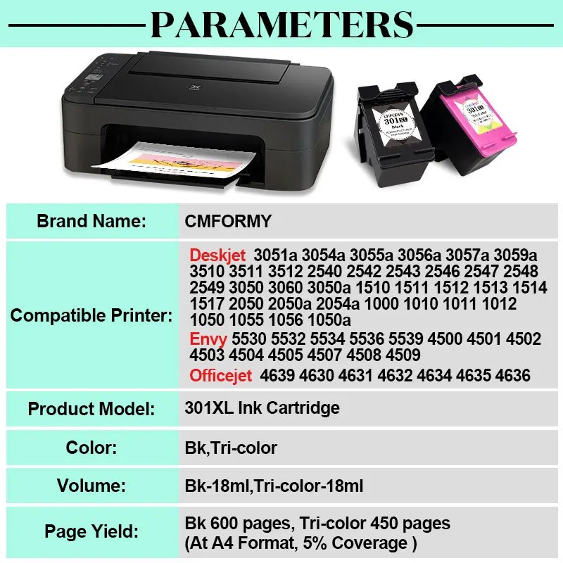 Royek Ink Cartridges Compatible For HP301 HP 301XL INK DeskJet 1050 2050 3050 2150  1510 2540 Printer Cartridge 301 XL