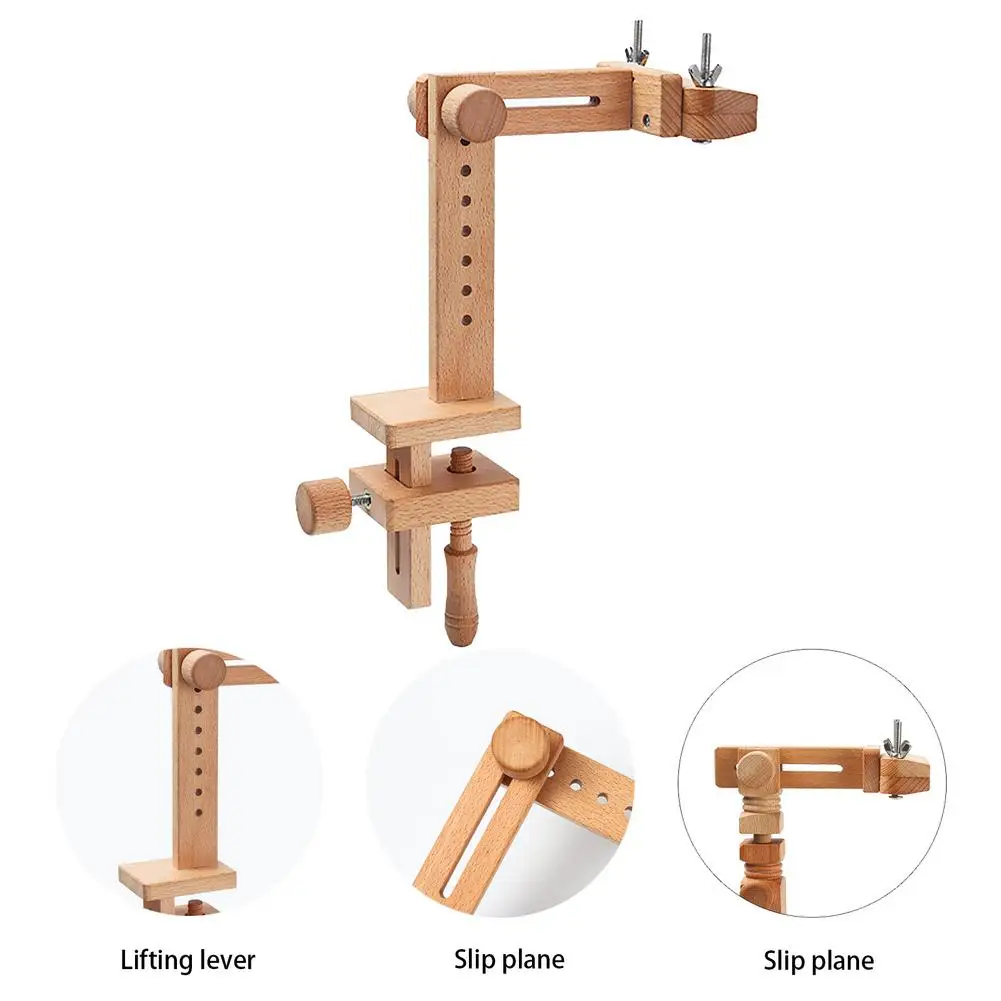 Hölzerner Stickrahmen, 360-Grad-Drehung, verstellbarer Desktop-Ständer, Kreuzstich-Rack, Rahmen, Ringe, Erwachsene, Mutter, Geschenke, Nähen