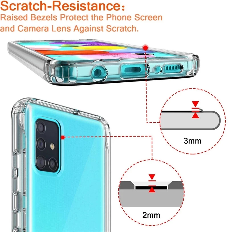 Full Body 360 Front Back Clear Phone Case For Samsung Galaxy A32 A42 A52 A71 A72 A21 A31 A41 A51 A71 S20FE S21Plus A50 A10 Cover