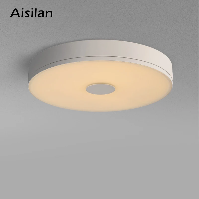 Aisilan nowoczesne ultra-cienkie szkło hartowane maska LED sufitowe światło pyłoszczelne 36W lampy sufitowe do salonu sypialnia jadalnia